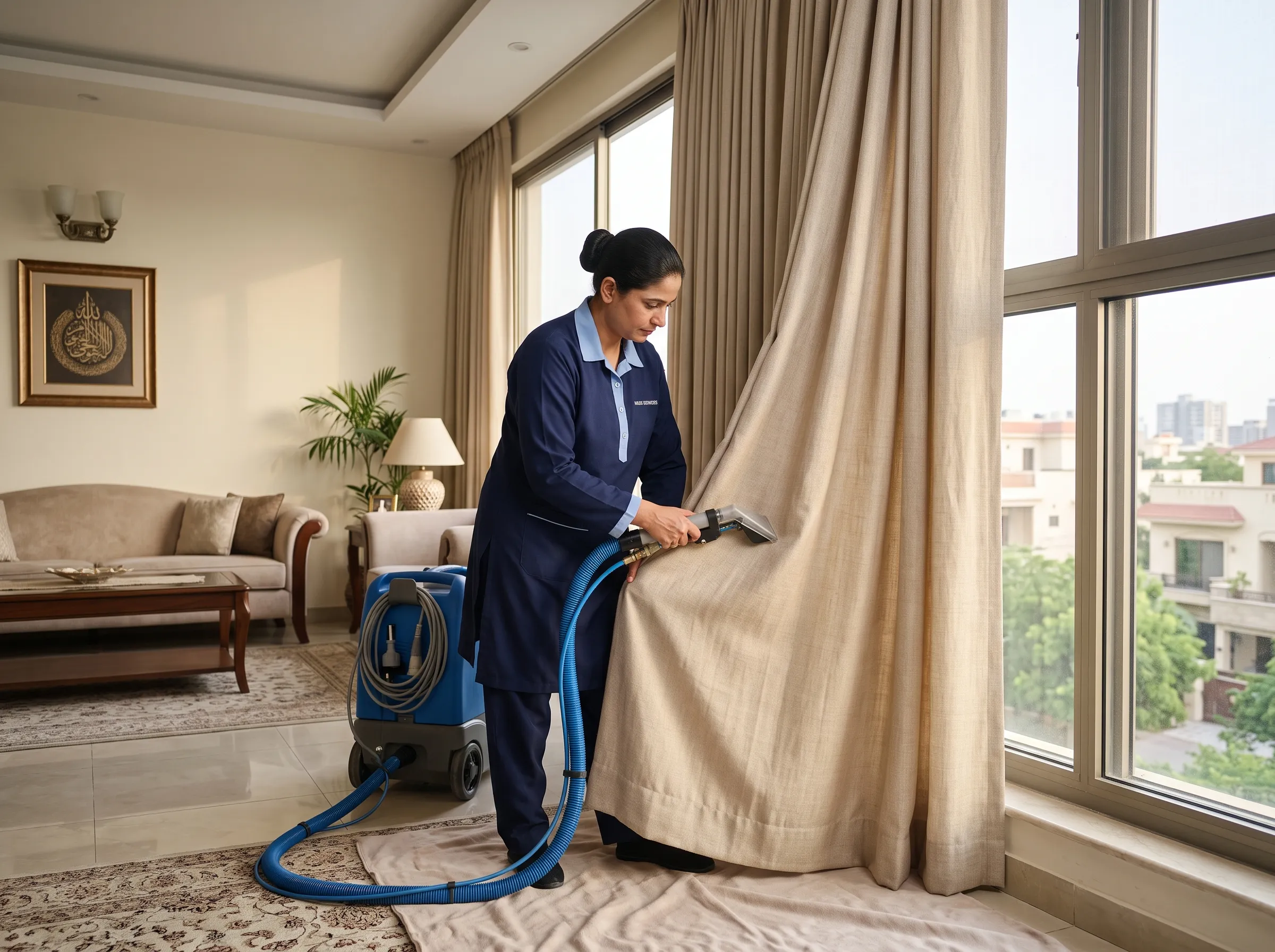 Curtain and drape cleaning service