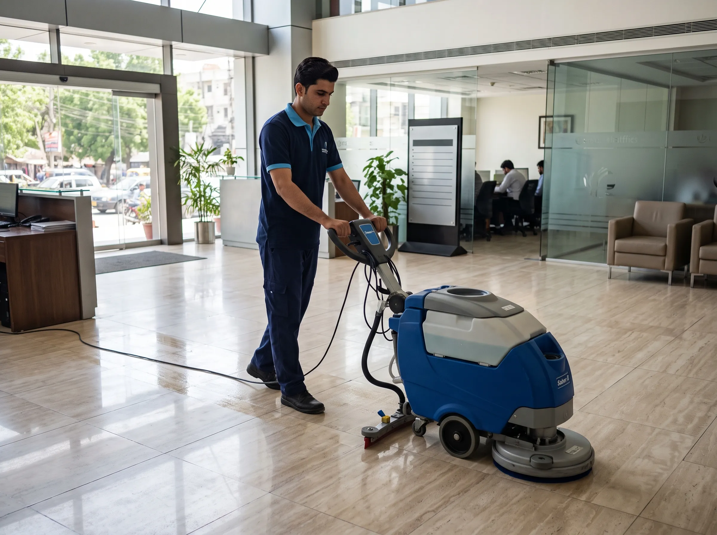 Professional floor cleaning service for residential and commercial spaces
